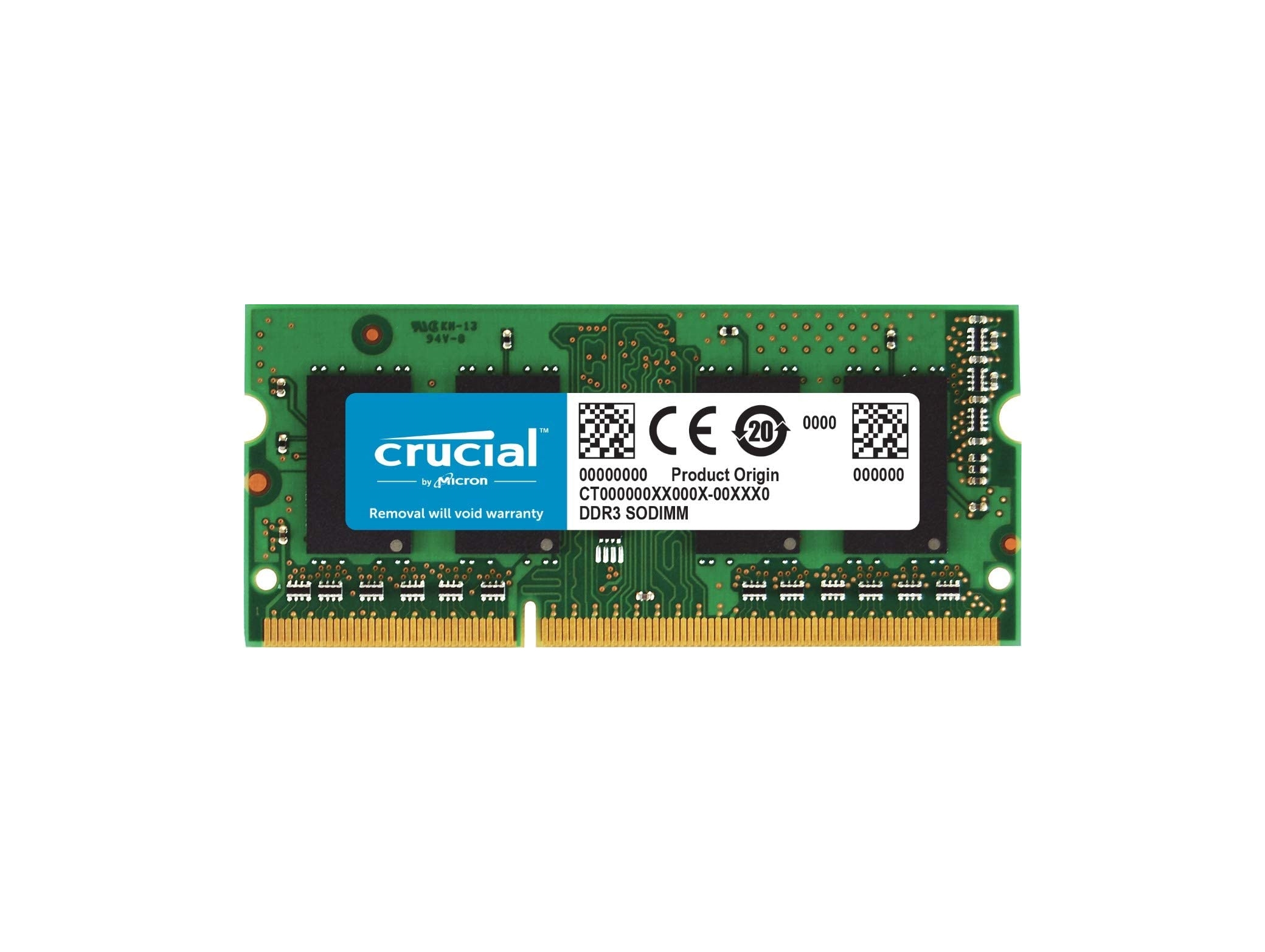 DDR3, 1866 MT/s, PC3-14900, SODIMM, 204-Pin Crucial CT102464BF186D Memoria RAM de 8 GB 